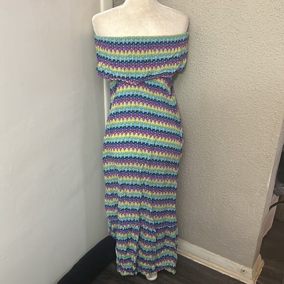 Mossimo Supply Co.Strapless Striped Maxi Dress S Summer Outdoor Boho Casual - Picture 2 of 7